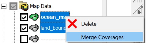 Merge land boundary