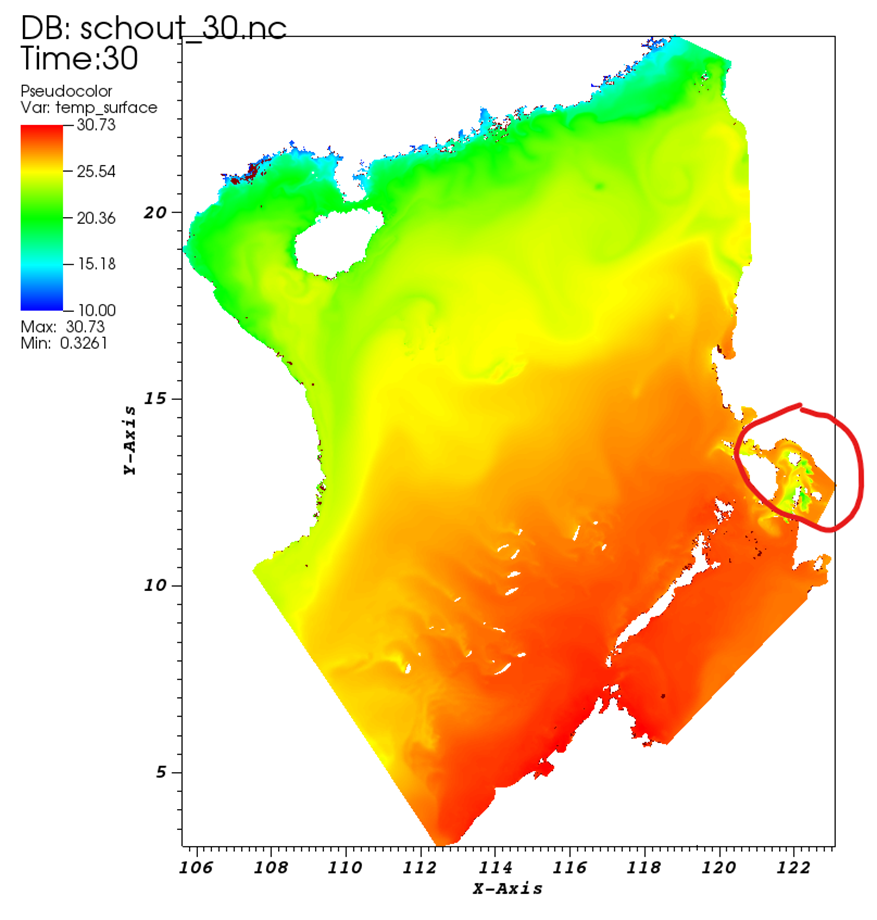 SST South China Sea Corrected grid